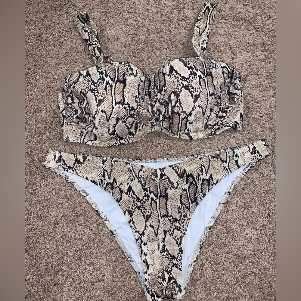 Snakeskin Print Bikini